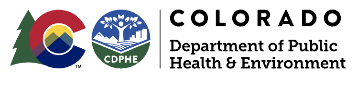 Colorado CDPHE logo.